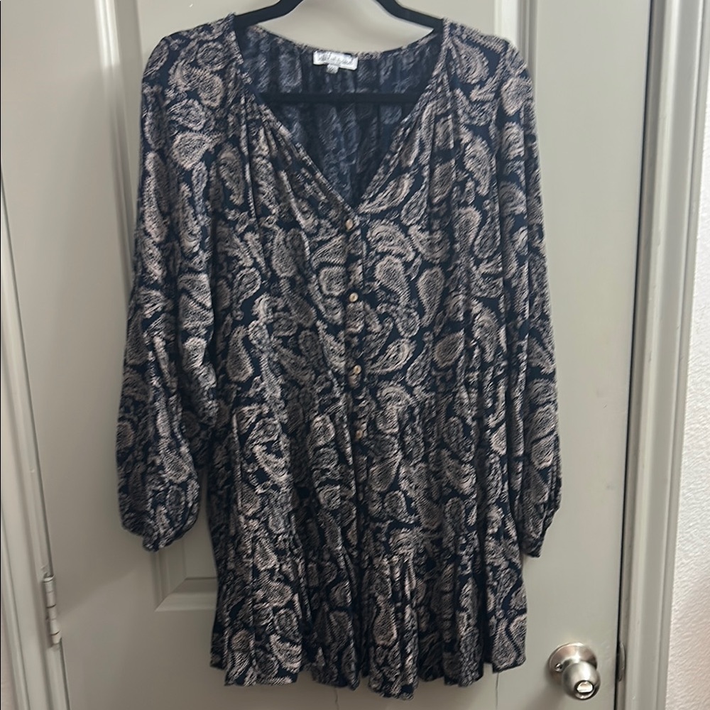 Wishlist Navy and Beige Mini Dress